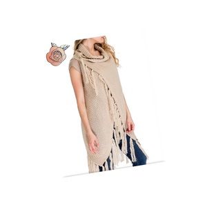 💥NEW💥Crochet Knit Snap Button Poncho in Cream